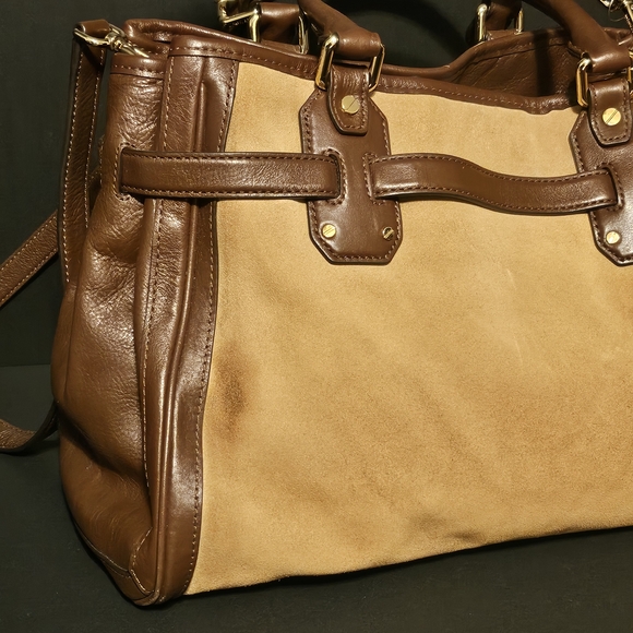 Michael Kors Hudson Brown and Tan Women's Bag - Picture 9 of 9
